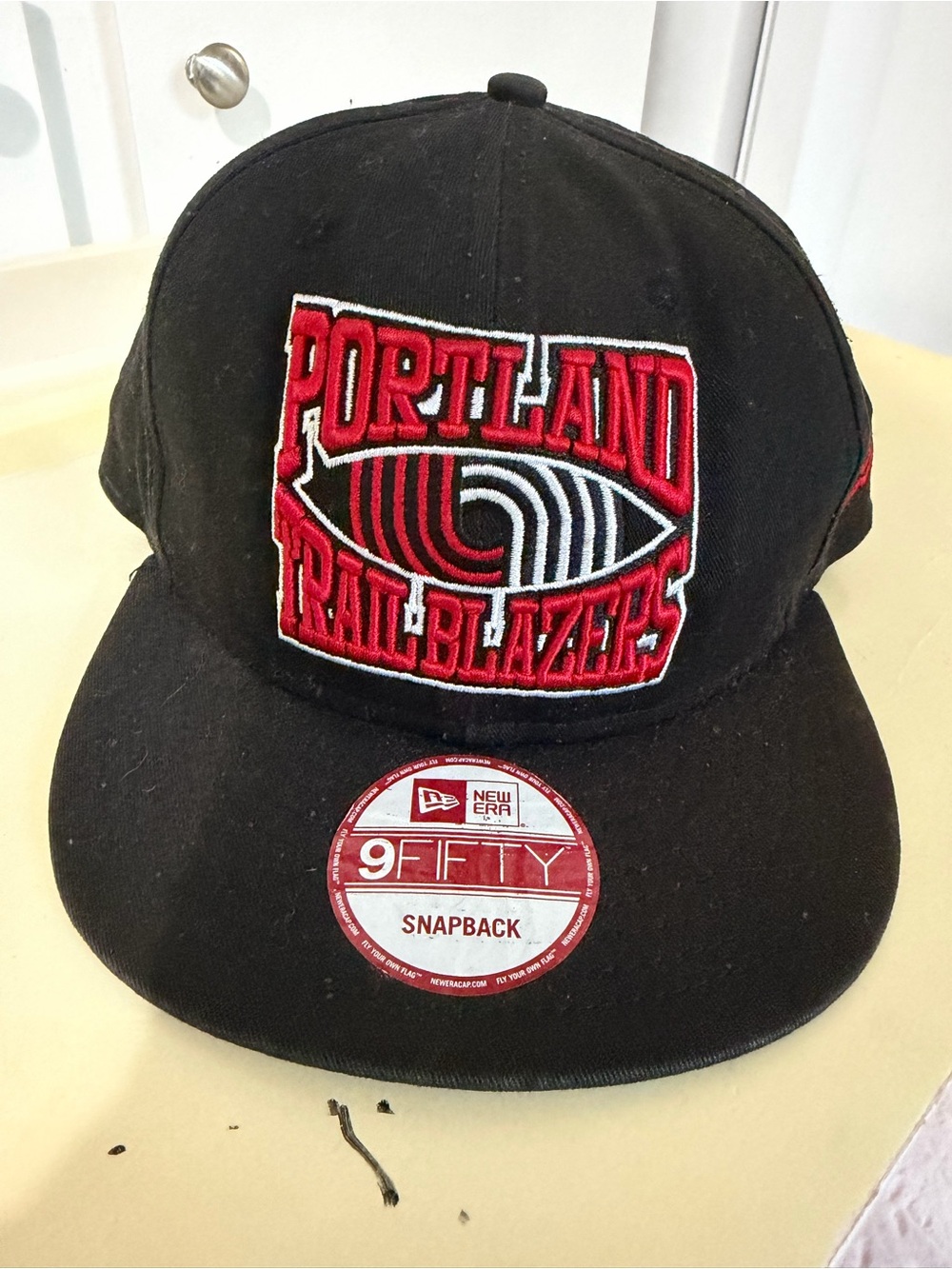 New Era Portland Trail Blazers Black Red Snapback Hat